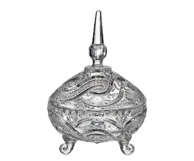 DENISE footed cov box 25cm        