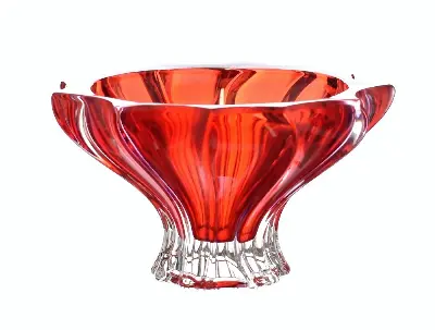Bohemia PLANTICA Bowl 150 sprayed inside Red
