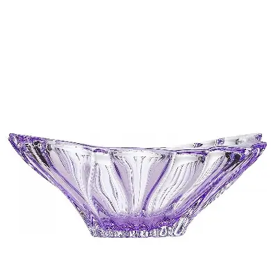 Bohemia PLANTICA Bowl 330 sprayed inside Amethyst