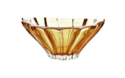 Bohemia PLANTICA Middle Bowl 220 sprayed inside Amber