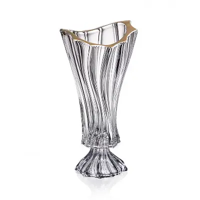 Bohemia PLANTICA Vase FTD 400 gold rim